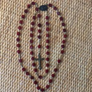 St Therese ruby bronze rosary